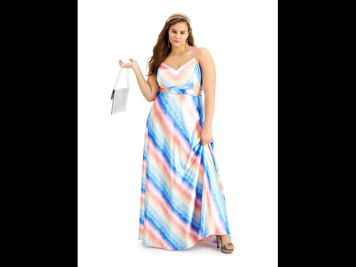 city-studios-womens-dress-blue-size-20w-plus-ombre-rainbow-stripe-gown-1