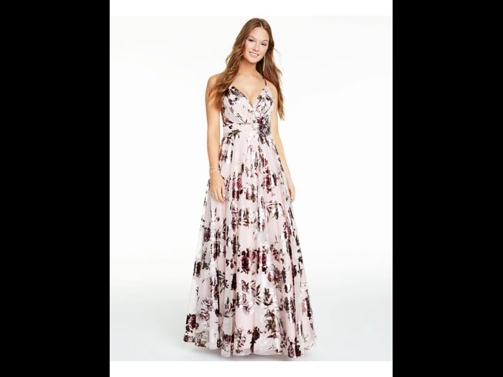city-vibe-spaghetti-strap-surplice-floral-foiled-mesh-ball-gown-16