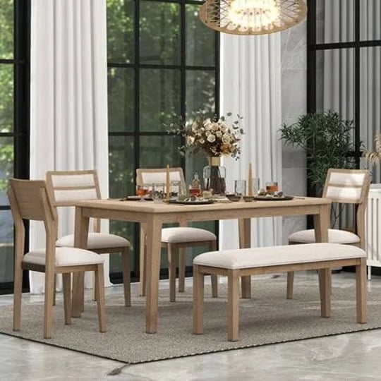 classic-and-traditional-style-6-piece-dining-set-includes-dining-table-4-upholstered-chairs-bench-na-1