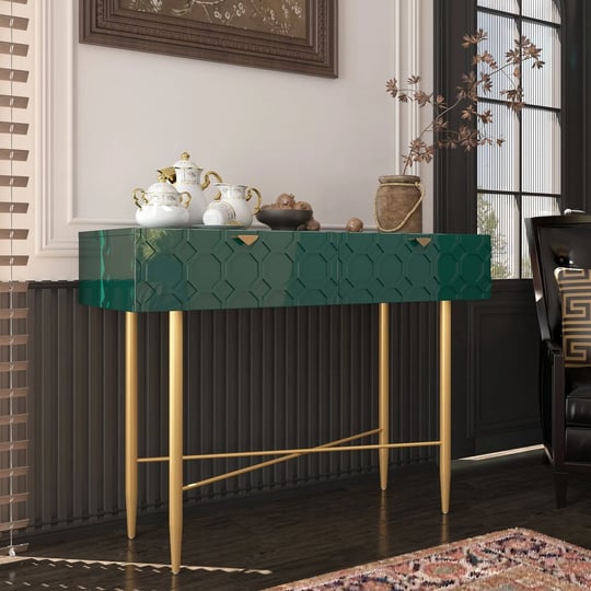 clihome-accent-2-drawer-console-table-entryway-table-green-1