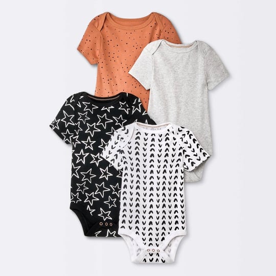 cloud-island-baby-short-sleeve-bodysuit-black-white-4-pack-1