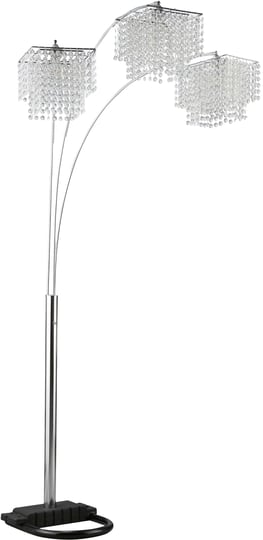 coaster-901484-arc-floor-lamp-with-poly-crystal-shades-1