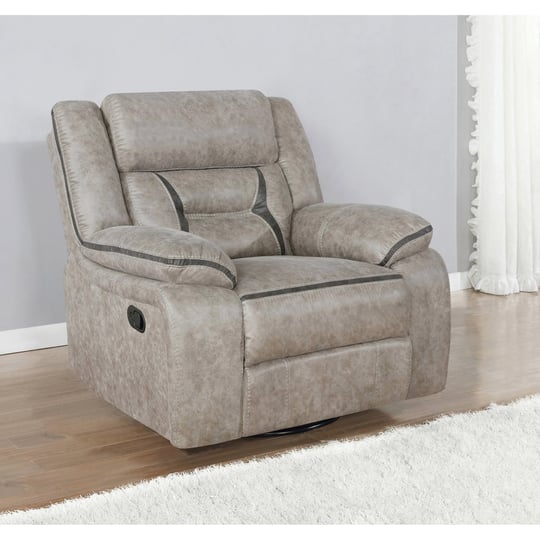 coaster-greer-taupe-swivel-glider-recliner-1