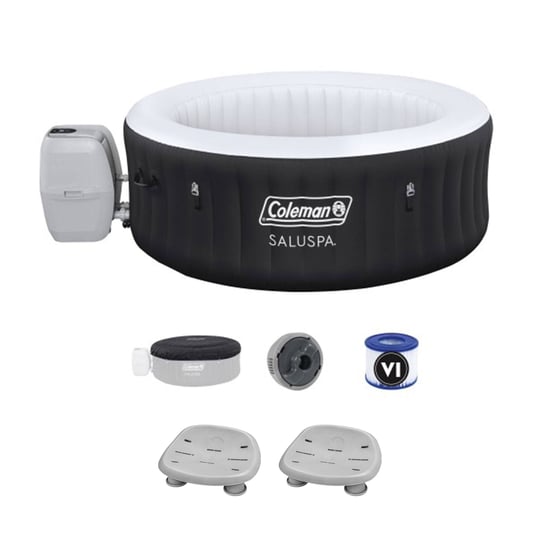 coleman-saluspa-round-airjet-hot-tub-with-bestway-2-sets-saluspa-pool-spa-seat-1