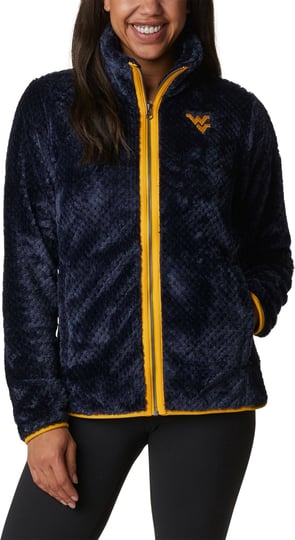 columbia-womens-west-virginia-mountaineers-blue-fire-side-sherpa-full-zip-jacket-small-1