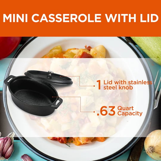 commercial-chef-mini-casserole-dish-with-lid-0-63-qt-cast-iron-casserole-dish-1