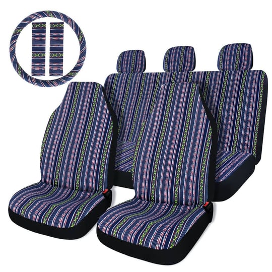 copap-10pc-multi-color-baja-saddle-blanket-car-seat-covers-with-15-steering-wheel-cover-seat-belt-pr-1