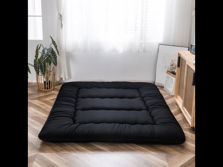 cosmogo-traditional-japanese-foldable-portable-floor-futon-mattress-black-54-inch-x-80-inch-x-3-inch-1