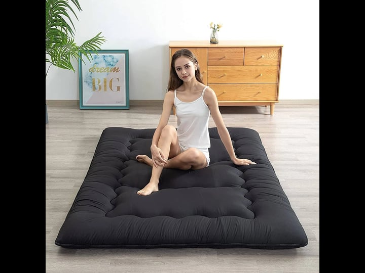 cosmogo-traditional-japanese-foldable-roll-up-floor-futon-mattress-black-39-inch-x-80-inch-x-3-inch--1