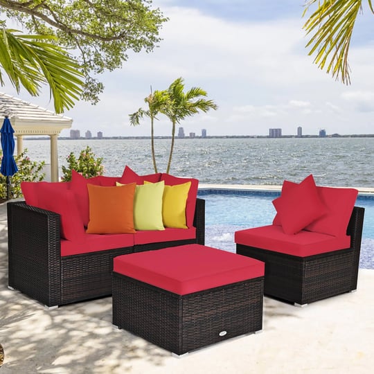 costway-4-piece-patio-rattan-wicker-sofa-furniture-set-cushioned-conversation-ottoman-set-1