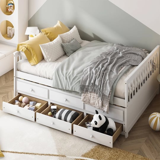 costway-full-daybed-frame-with-twin-trundle-bed-3-storage-drawers-wood-sofa-bed-white-1
