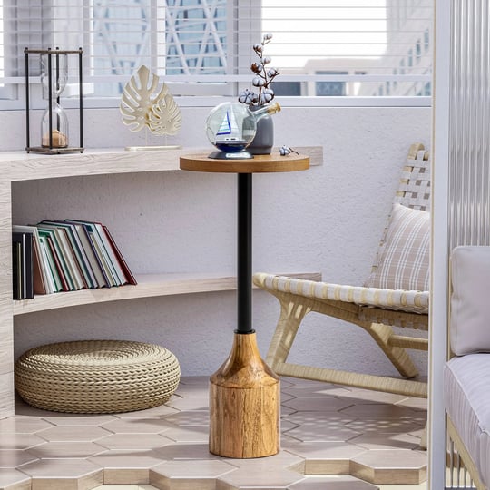cozayh-farmhouse-pedestal-end-table-rustic-wood-drink-table-with-base-round-martini-table-for-small--1