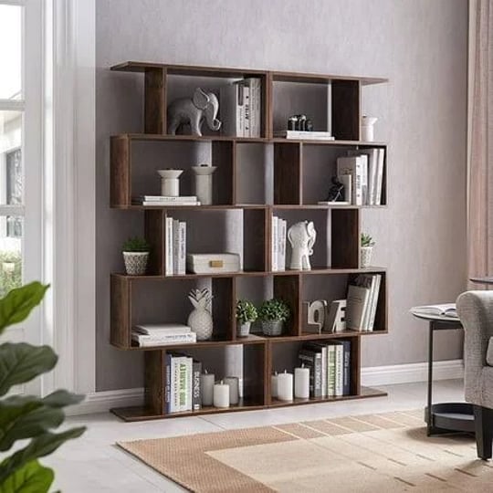 cozy-castle-bookshelf-set-of-2-s-shaped-modern-bookcase-room-divider-geometric-wood-book-shelf-62-in-1