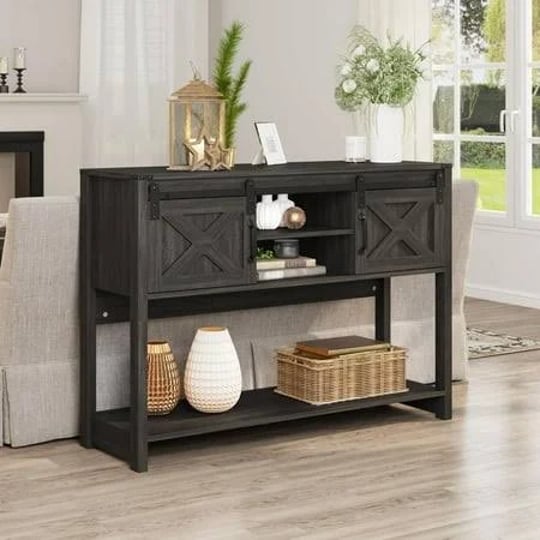 cozyhom-console-table-with-storagesshelves-farmhouse-side-entryway-table-with-sliding-barn-doors-gra-1
