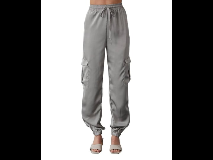 crescent-womens-brooklyn-satin-cargo-joggers-silver-1