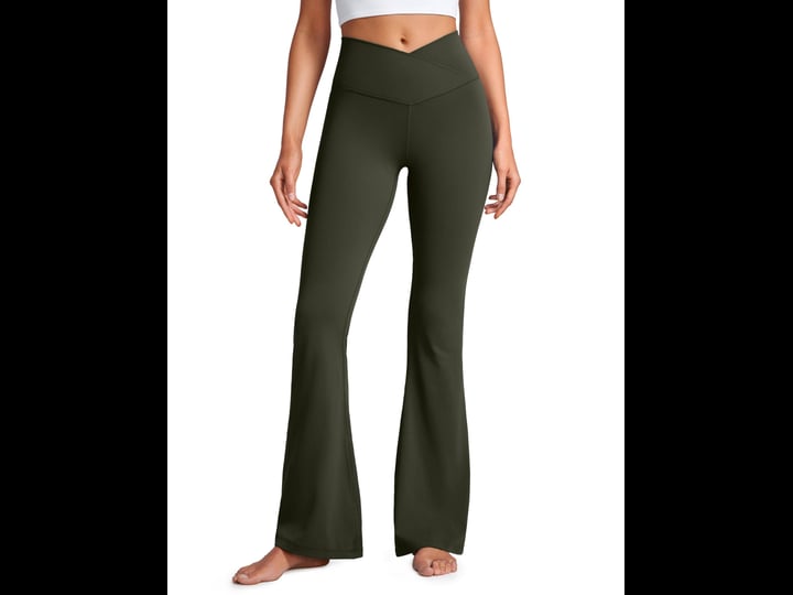 crz-yoga-women-butterluxe-v-crossover-high-waist-flare-leggings-31-olive-green-xxs-1