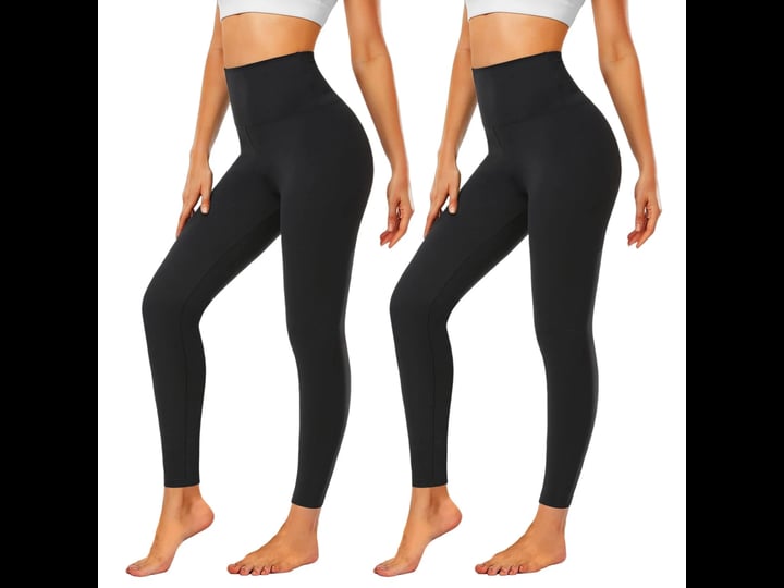 cthh-leggings-for-women-tummy-control-high-waisted-non-see-through-black-soft-workout-yoga-pants-1