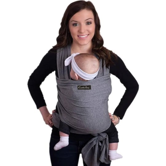 cuddlebug-baby-wrap-sling-carrier-newborns-toddlers-up-to-36-lbs-hands-free-gentle-stretch-fabric-id-1