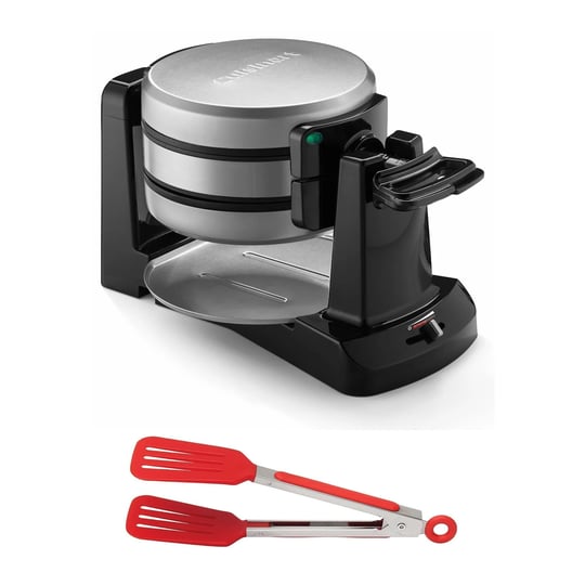 cuisinart-double-flip-belgian-waffle-maker-with-8-inch-nylon-flipper-tongs-silver-1