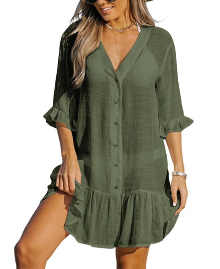 cupshe-womens-aubree-ruffled-swim-cover-up-dress-dark-green-1