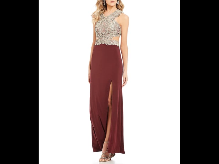 dear-moon-juniors-embroidered-cutout-gown-7-burgundy-1