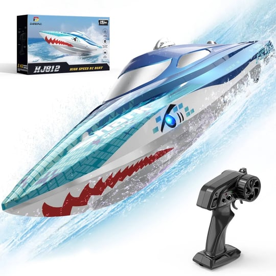 deerc-full-proportional-remote-control-boat-with-led-lights-shark-graffiti-20-mph2-4ghz-high-speed-r-1