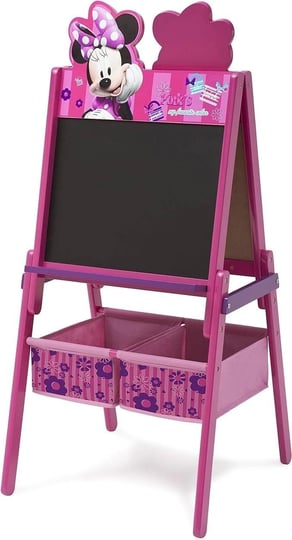 delta-children-disney-wooden-double-sided-easel-with-storage-disney-minnie-mous-1