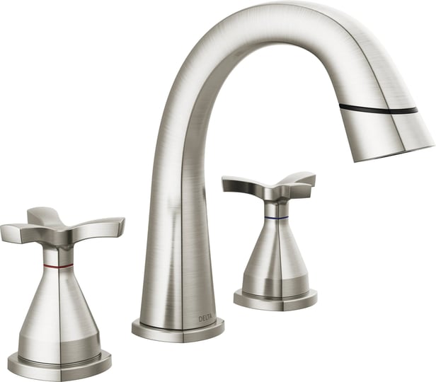 delta-stryke-lumicoat-stainless-widespread-2-handle-watersense-bathroom-sink-faucet-with-drain-35776