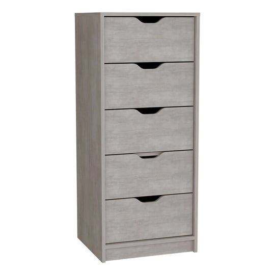 depot-e-shop-5-drawers-narrow-dresser-slim-storage-chest-of-drawers-concrete-gray-bedroom-1