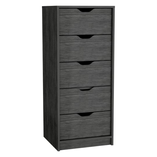 depot-e-shop-5-drawers-narrow-dresser-slim-storage-chest-of-drawers-smokey-oak-bedroom-1
