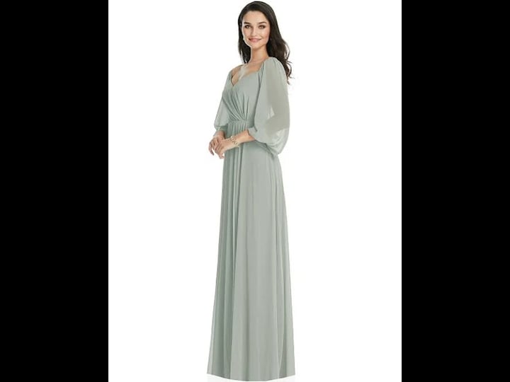dessy-collection-off-the-shoulder-puff-sleeve-maxi-dress-with-front-slit-3104-green-15