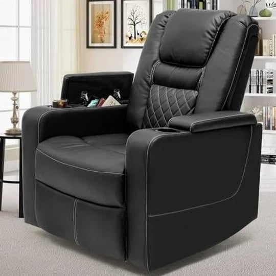 dextrus-swivel-recliner-with-flip-armrests-manual-pull-loop-and-cup-holders-soft-leather-recliner-gl-1