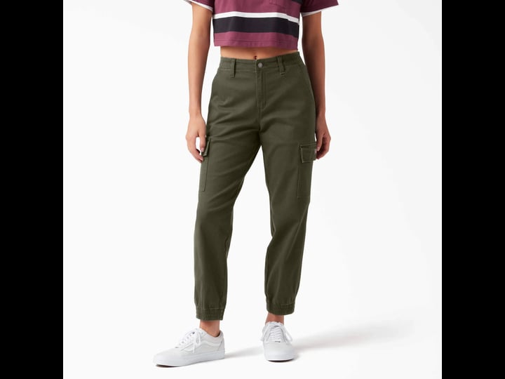 dickies-womens-high-rise-fit-cargo-jogger-pants-military-green-size-24-fpr54-1