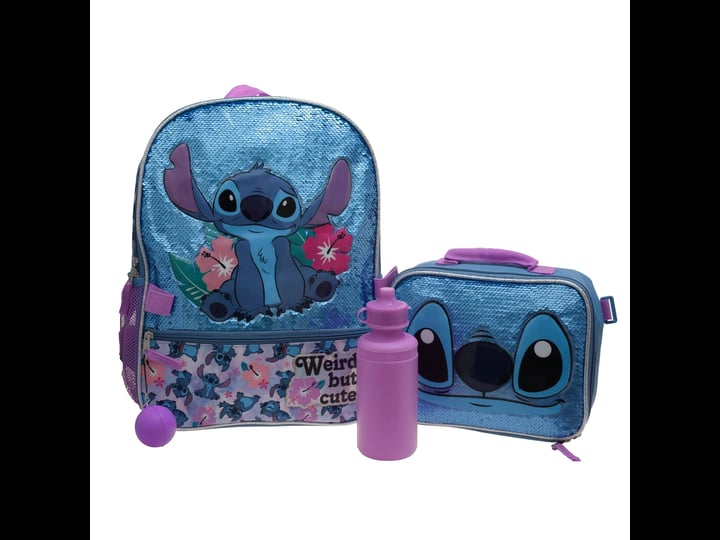 disneys-lilo-stitch-girls-4-piece-backpack-set-blue-flip-sequin-school-travel-bag-with-front-zip-poc-1