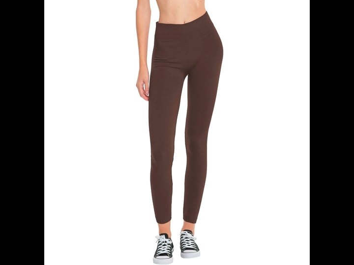 docele-womens-regular-plus-size-fleece-lined-leggings-brown-1