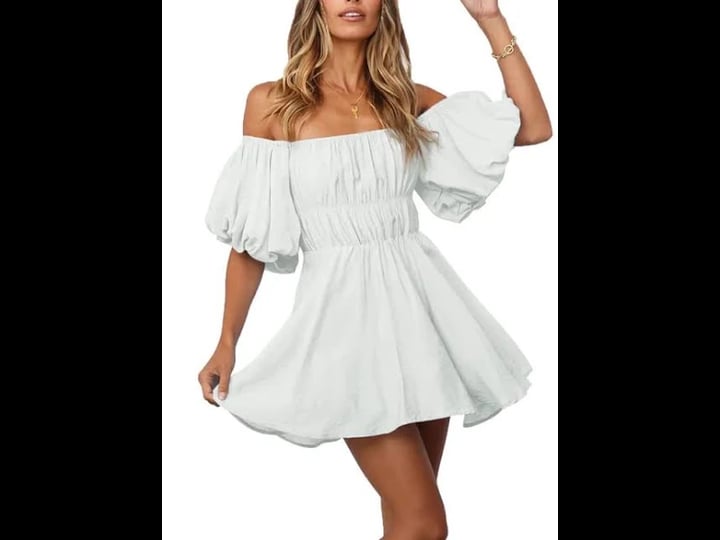 dokotoo-off-shoulder-summer-dresses-for-women-2023-lantern-sleeve-elastic-waist-white-dress-casual-r-1