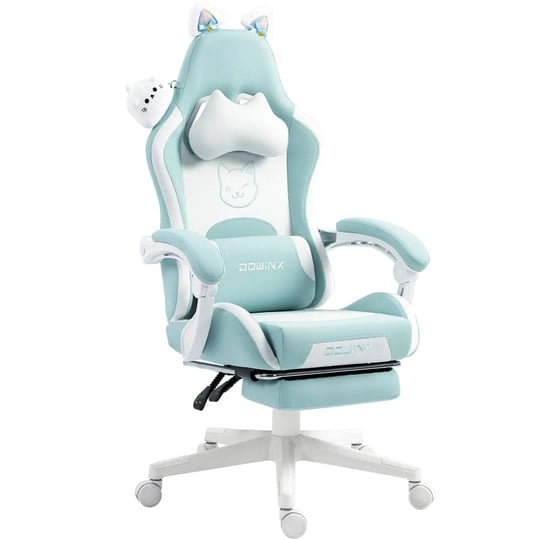 dowinx-gaming-chair-cute-with-cat-ears-and-doll-ergonomic-computer-chair-for-girl-with-footrest-and--1