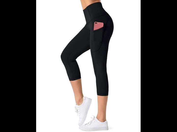 dragon-fit-high-waist-yoga-leggings-with-3-capri-black-size-medium-1