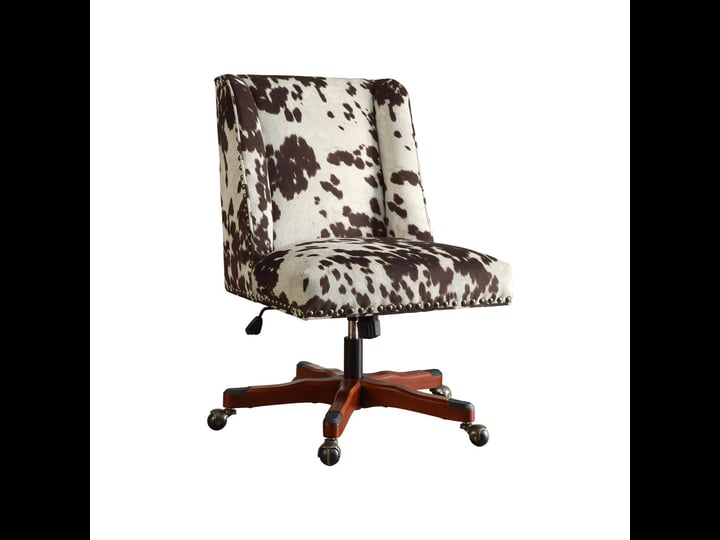 draper-office-chair-brown-cow-print-linon-1