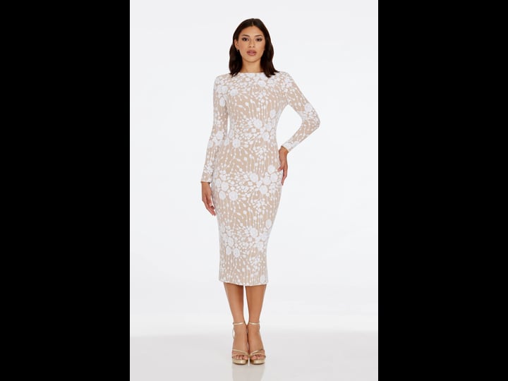 dress-the-population-womens-emery-long-sleeve-round-neck-low-back-bodycon-midi-dress-in-white-nude-s-1