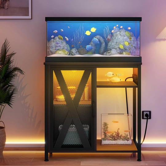 dwvo-20-29-gallon-aquarium-stand-with-power-outlets-led-light-cabinet-for-fish-tank-accessories-stor-1