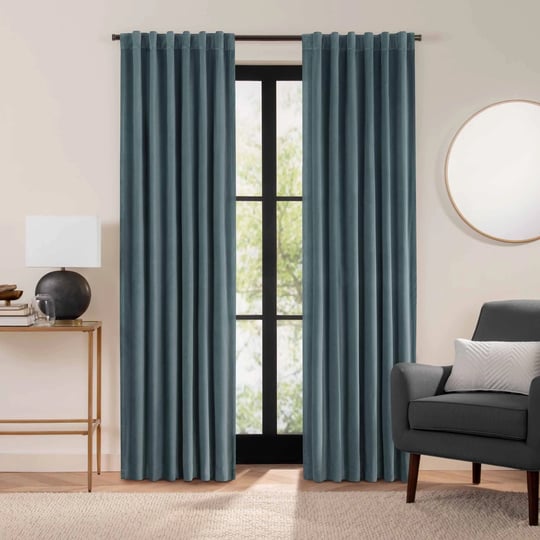 eclipse-luxury-cotton-velvet-100-blackout-rod-pocket-back-tab-84-x-50-curtain-window-panel-in-minera-1