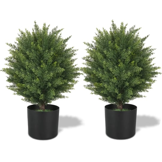 ecolvant-two-21t-artificial-topiary-ball-tree-uv-resistant-artificial-shrubs-potted-artificial-cedar-1