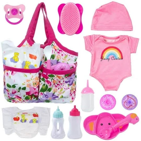 ecore-fun-13-piece-baby-doll-accessories-baby-doll-feeding-and-caring-set-includes-diaper-bag-clothe-1