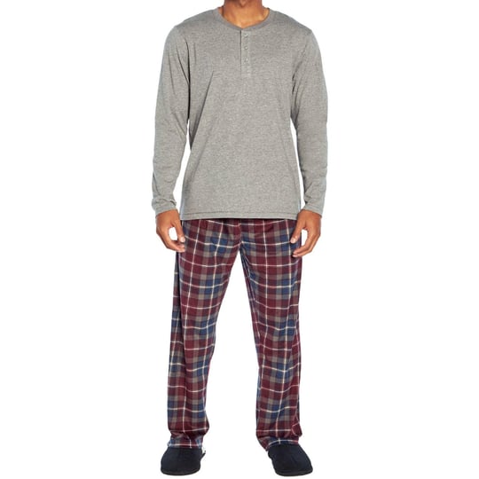 eddie-bauer-mens-fleece-cozy-lounge-set-xl-burgundy-light-grey-1