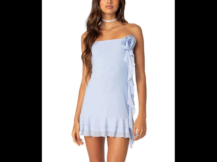 edikted-womens-thalia-flower-pin-ruffle-mini-dress-blue-1
