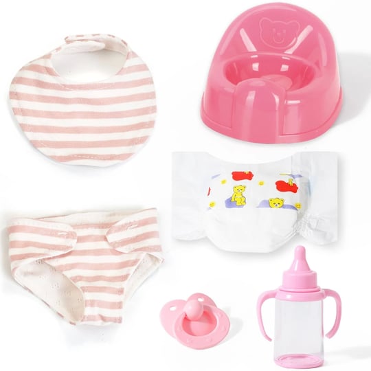 edollable-realistic-baby-doll-accessories-set-toys-for-12-inch-dolls-includes-bibpacifierdiaper-and--1