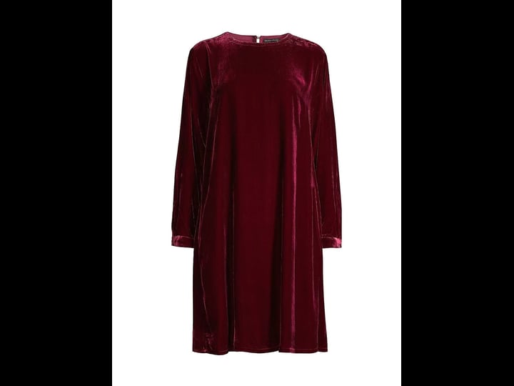 eileen-fisher-womens-long-sleeve-velvet-dress-rose-size-medium-1