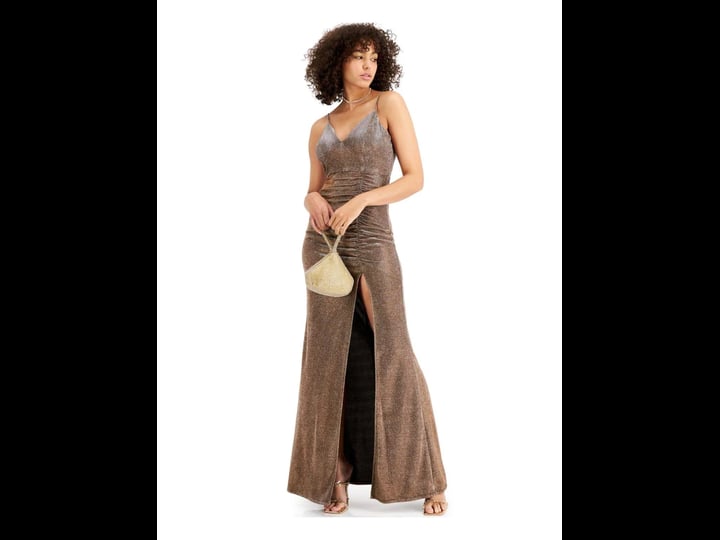emerald-sundae-juniors-glitter-knit-side-cinch-gown-brown-size-x-large-size-xl-1