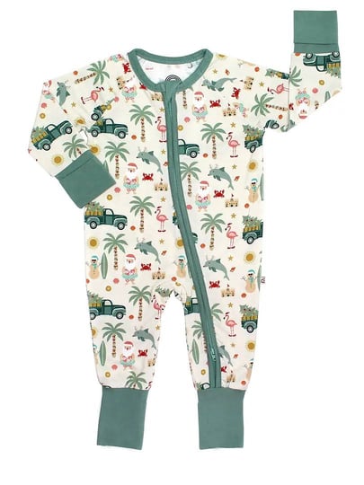 emerson-and-friends-coastal-christmas-bamboo-convertible-baby-pajama-green-size-0-3m-maisonette-1